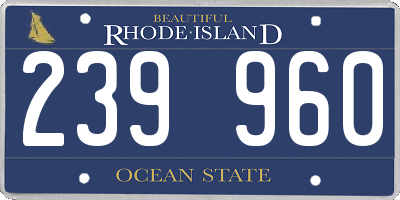 RI license plate 239960