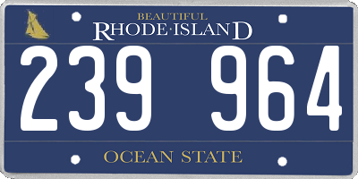 RI license plate 239964
