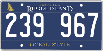 RI license plate 239967