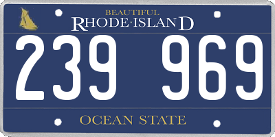 RI license plate 239969