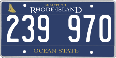 RI license plate 239970