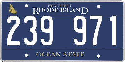 RI license plate 239971
