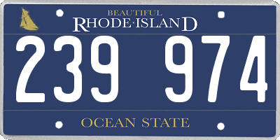 RI license plate 239974