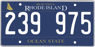 RI license plate 239975