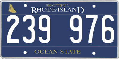 RI license plate 239976