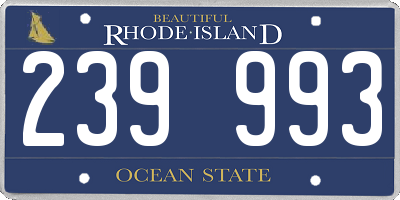 RI license plate 239993
