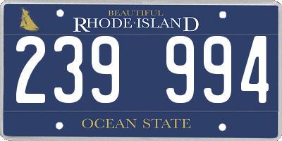 RI license plate 239994