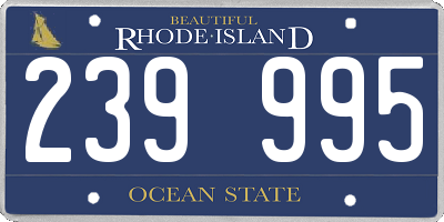 RI license plate 239995