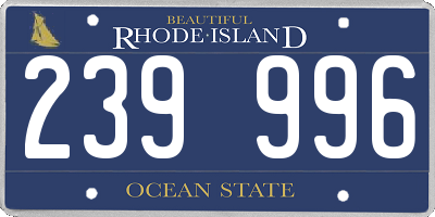 RI license plate 239996