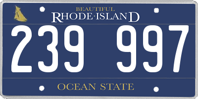RI license plate 239997