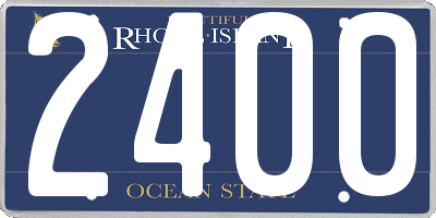 RI license plate 2400