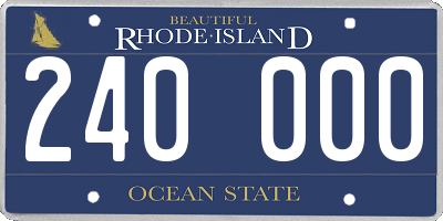 RI license plate 240000