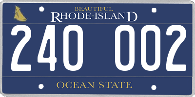 RI license plate 240002