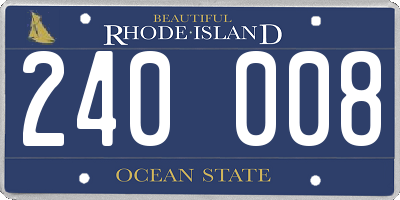 RI license plate 240008
