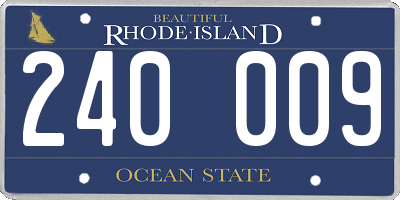 RI license plate 240009