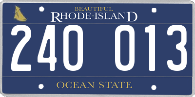 RI license plate 240013