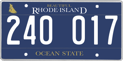 RI license plate 240017