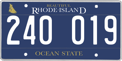 RI license plate 240019