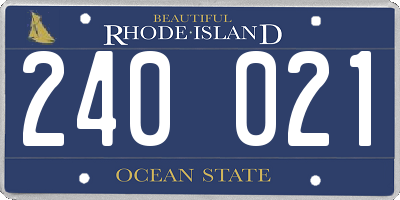 RI license plate 240021