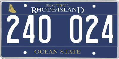 RI license plate 240024