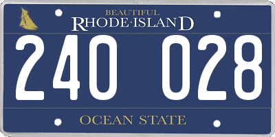 RI license plate 240028