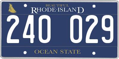 RI license plate 240029