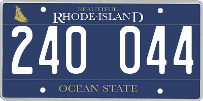 RI license plate 240044