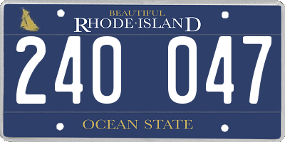RI license plate 240047