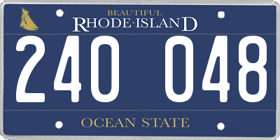 RI license plate 240048