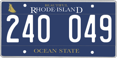 RI license plate 240049