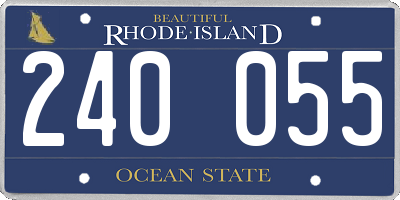 RI license plate 240055