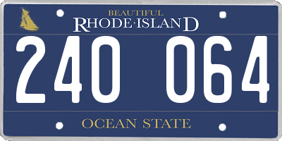 RI license plate 240064