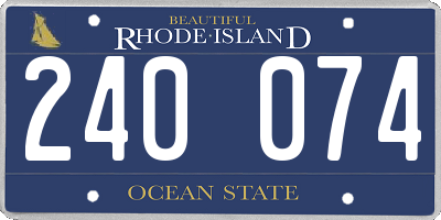 RI license plate 240074