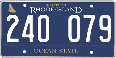 RI license plate 240079