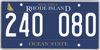 RI license plate 240080