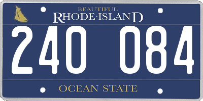RI license plate 240084