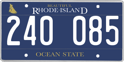 RI license plate 240085