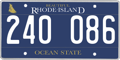 RI license plate 240086