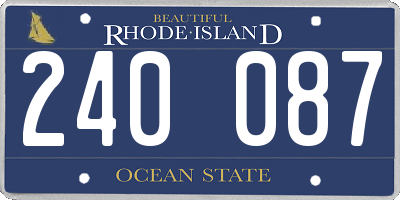 RI license plate 240087