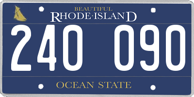 RI license plate 240090