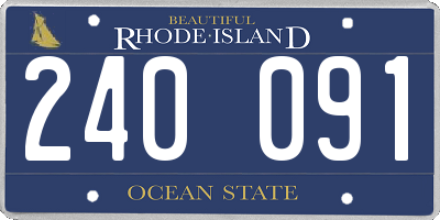 RI license plate 240091