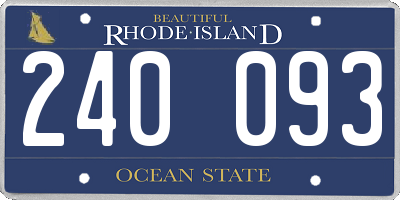 RI license plate 240093