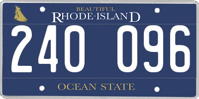 RI license plate 240096