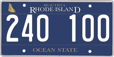 RI license plate 240100