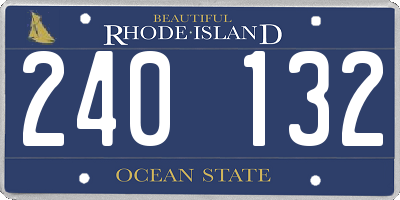 RI license plate 240132