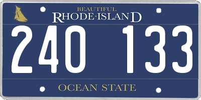 RI license plate 240133