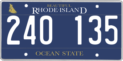 RI license plate 240135