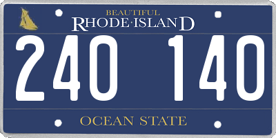 RI license plate 240140