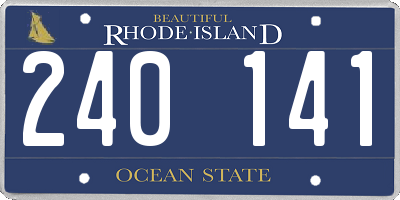 RI license plate 240141
