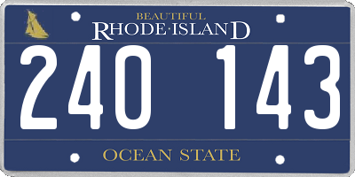 RI license plate 240143